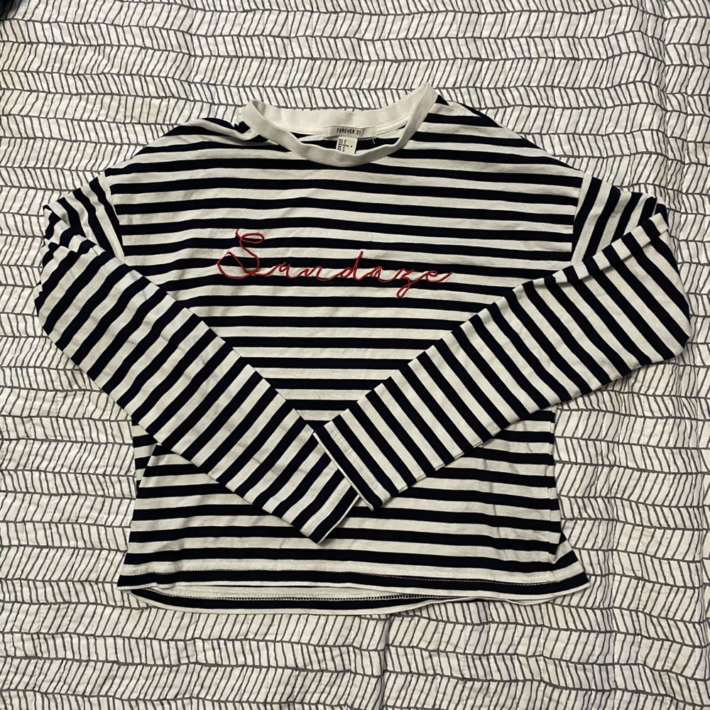 Long sleeve striped “Sundaze” shirt
